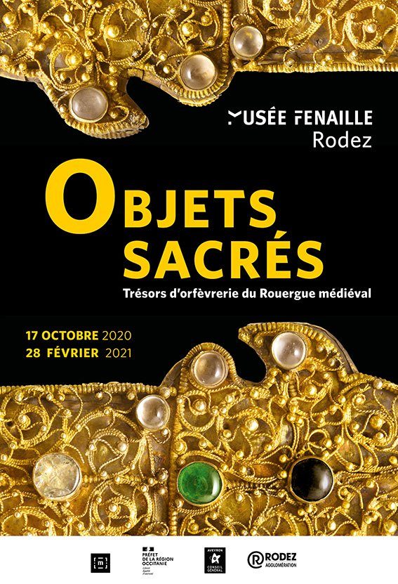 affiche expo objets sacrés musée Fenailel