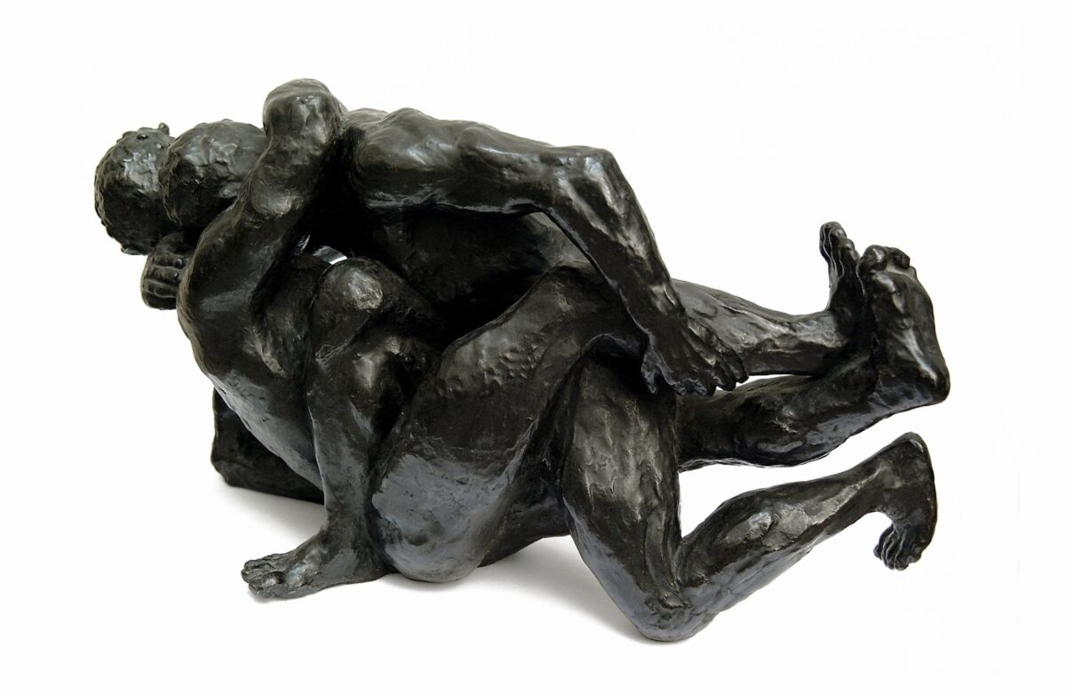 René Iché, Etude pour Jacob et l’Ange, vers 1945. Bronze. Paris, Centre Pompidou-Musée national d’Art moderne/Centre de création industrielle. Photo : ©Pixis/Xavier Grandsart ©ADAGP, Paris, 2024