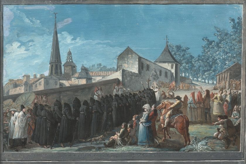 La Procession des pénitents noirs à l’église Notre Dame de Garaison, Jacques Gamelin - © Musée des beaux-arts de Carcassonne