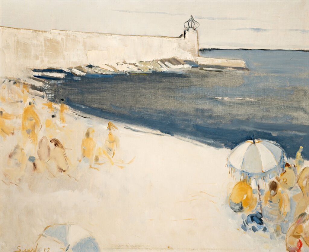 Guy Sicard plage Saint-Vincent et phare 1957 coll. musée de Collioure - ©François Pons