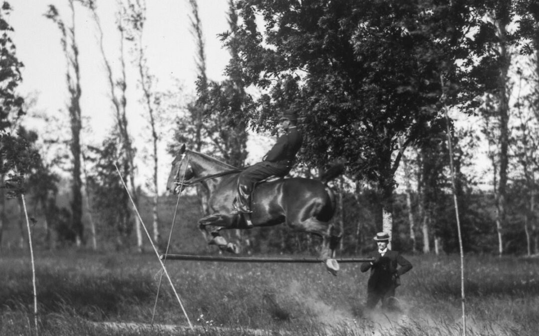 Etude du saut du cheval - Photo Arthur Batut vers 1890 - Coll. EPAB / AD du Tarn