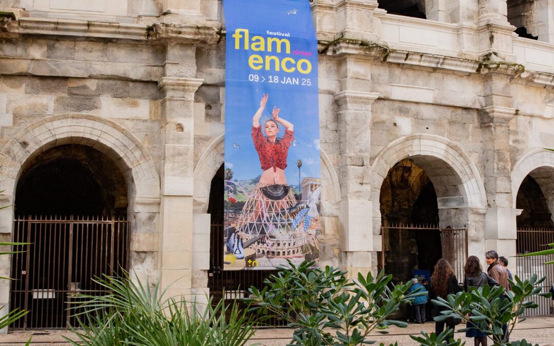 L'affiche de l'éditon 2025 du Festival de Flamenco sur les arènes de Nîmes - ©Sandy Korzekwa