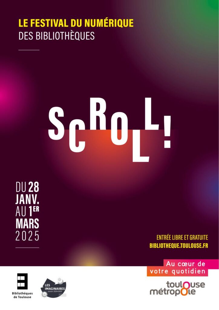 Affiche du festival "Scroll!" © Toulouse Médiathèques 