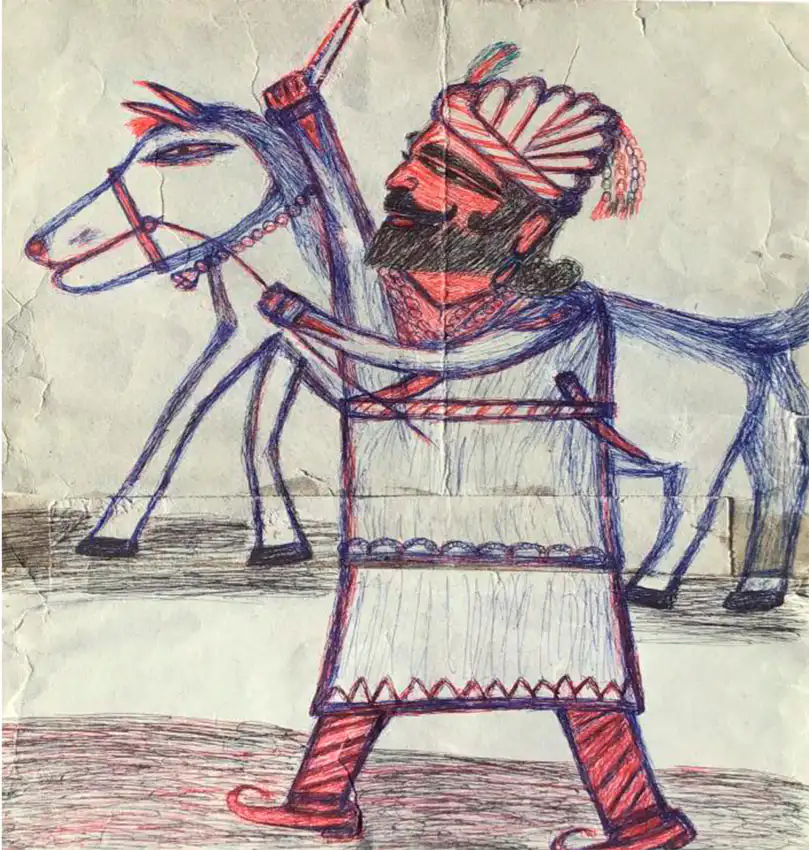 Kashinath Chawan " Chattrapat Shivati" © Musée Art Brut